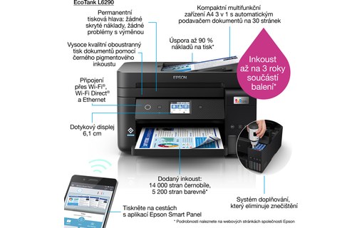 Imprimante multifonction Epson L6290 - WiFi, AirPrint