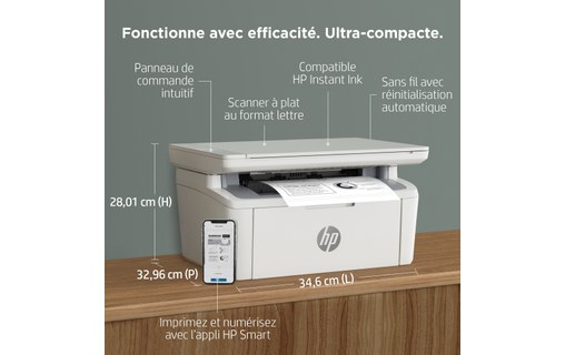 Imprimante multifonction HP LaserJet MFP M140w Printer - WiFi, AirPrint