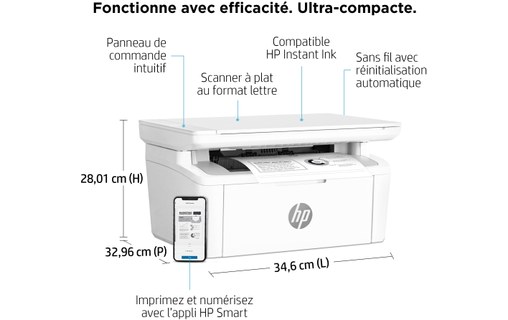 Imprimante multifonction HP LaserJet MFP M140w Printer - WiFi, AirPrint