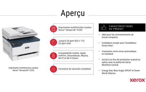 Imprimante multifonction Xerox C235 - WiFi, AirPrint