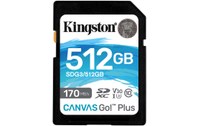 Carte SDXC Kingston Canvas Go Plus 512 Go, UHS-I, V30