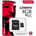 Carte microSDHC Kingston Industrial 8 Go avec adaptateur SD, UHS-I, V30