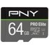 Carte microSDXC PNY PRO Elite 64 Go avec adaptateur SD, UHS-I