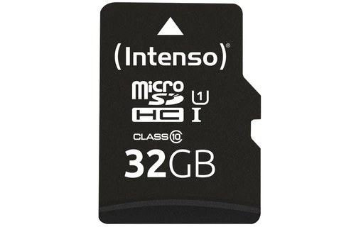 Carte microSDHC Intenso 3423480 32 Go avec adaptateur SD, UHS-I