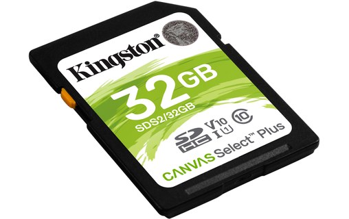 Carte SDHC Kingston Canvas Select Plus 32 Go, UHS-I, V10