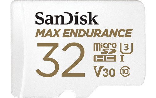Carte microSDHC SanDisk Max Endurance 32 Go, UHS-I, V30