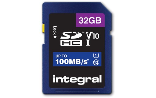 Carte SDXC Integral INSDH32G-100V10 32 Go, UHS-I, V10