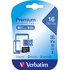 Carte microSDHC Verbatim Premium 16 Go