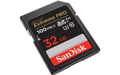 Carte SDHC SanDisk Extreme Pro 32 Go, UHS-I, V30