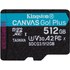 Carte microSDXC Kingston Canvas Go Plus 512 Go avec adaptateur SD, UHS-I, V30