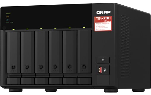 QNAP TS-673A-8G serveur de stockage NAS Tower Ethernet/LAN Noir V1500B