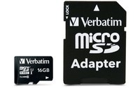 Carte microSDHC Verbatim Premium 16 Go avec adaptateur SD