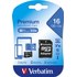 Carte microSDHC Verbatim Premium 16 Go avec adaptateur SD