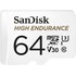 Carte microSDXC SanDisk High Endurance 64 Go avec adaptateur SD, UHS-I, V30