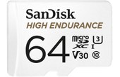 Carte microSDXC SanDisk High Endurance 64 Go avec adaptateur SD, UHS-I, V30