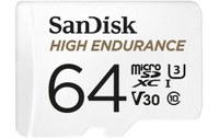 Carte microSDXC SanDisk High Endurance 64 Go avec adaptateur SD, UHS-I, V30