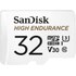 Carte microSDHC SanDisk High Endurance 32 Go avec adaptateur SD, UHS-I, V30