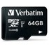 Carte microSDXC Verbatim Premium 64 Go avec adaptateur SD