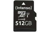 Carte microSDXC Intenso 3423493 512 Go avec adaptateur SD, UHS-I