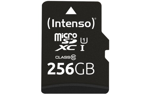 Carte microSDXC Intenso 3423492 256 Go avec adaptateur SD, UHS-I