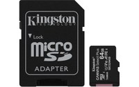 Carte microSDXC Kingston Canvas Select Plus 64 Go avec adaptateur SD, UHS-I, V10