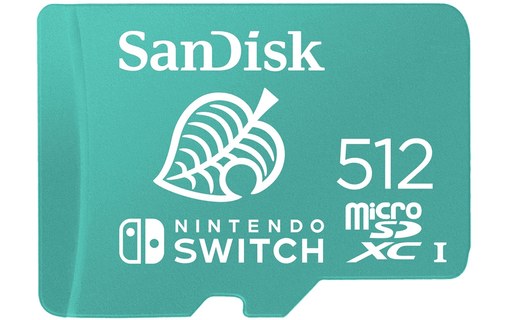 Carte microSDXC SanDisk pour Nintendo Switch (sous licence) 512 Go, UHS-I