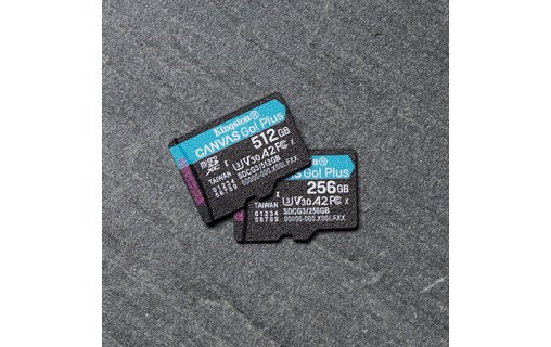 Carte microSDXC Kingston Canvas Go Plus 512 Go avec adaptateur SD, UHS-I, V30