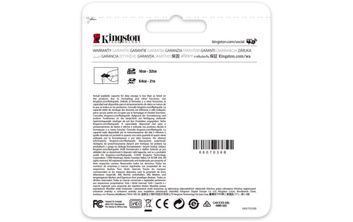 Carte SDXC Kingston Canvas Go Plus 128 Go, UHS-I, V30