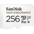 Carte microSDXC SanDisk High Endurance 256 Go avec adaptateur SD, UHS-I, V30