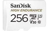 Carte microSDXC SanDisk High Endurance 256 Go avec adaptateur SD, UHS-I, V30