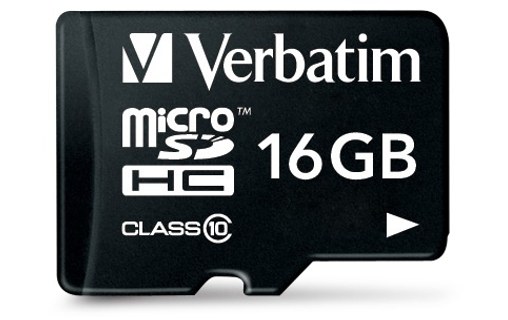 Carte microSDHC Verbatim Premium 16 Go avec adaptateur SD
