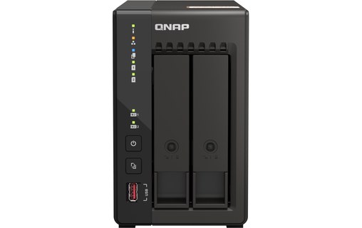 NAS QNAP QVP-21C - Boitier nu serveurs NVR 2 baies 3.5"/2.5" 2 x 2,5 GbE