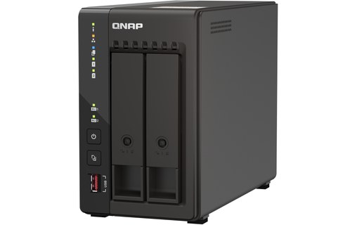 NAS QNAP QVP-21C - Boitier nu serveurs NVR 2 baies 3.5"/2.5" 2 x 2,5 GbE