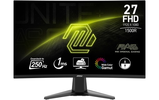 Écran Gaming Incurvé 27" MSI MAG 27C6X - 250 Hz HDMI/DisplayPort