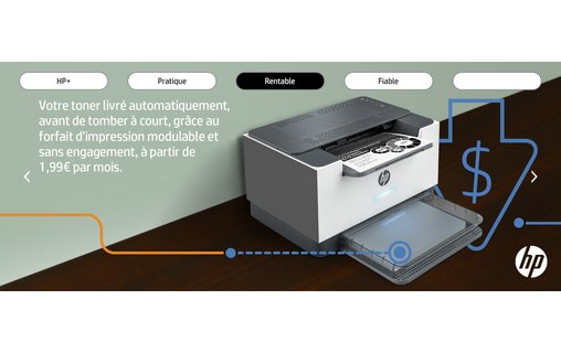 Imprimante laser HP LaserJet 6GW62E - WiFi, AirPrint, Bluetooth