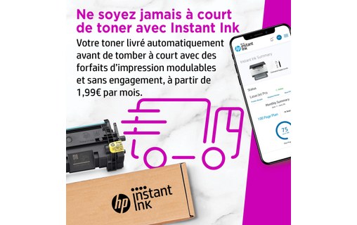 Imprimante laser HP LaserJet 6GW62E - WiFi, AirPrint, Bluetooth