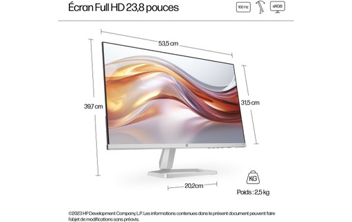 Écran 23,8" HP Série 5 524sf - HDMI/VGA