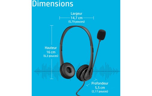 Micro-casque HP G2, Noir - USB