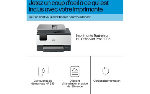 Imprimante multifonction HP OfficeJet Pro 9120b - WiFi, AirPrint, Bluetooth