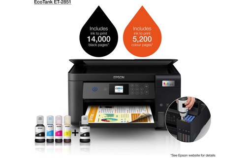Imprimante multifonction Epson EcoTank ET-2851 / C11CJ63407 - WiFi, AirPrint