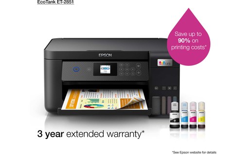 Imprimante multifonction Epson EcoTank ET-2851 / C11CJ63407 - WiFi, AirPrint