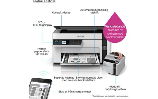 Imprimante multifonction Epson EcoTank ET-M2120 - WiFi, AirPrint