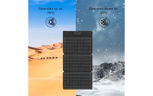 Panneau solaire monocristallin pliable 30 W - Rocksolar RSSP30