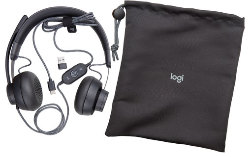 Micro-casque Logitech Zone, Graphite - USB, USB-C