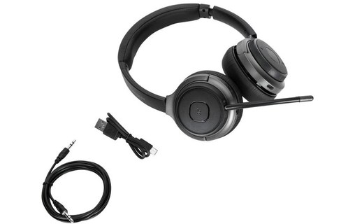 Micro-casque sans fil Targus AEH104GL, Noir - Bluetooth Jack 3,5 mm, USB-C