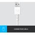 Micro-casque Logitech H390, Blanc - USB