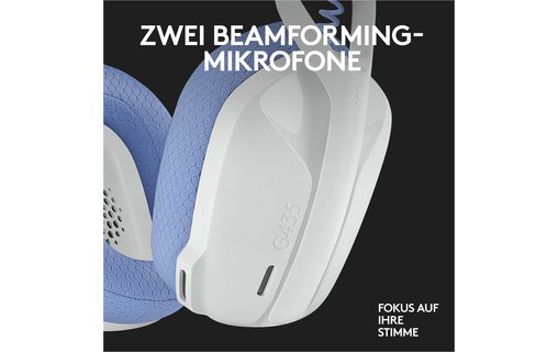 Casque gaming sans fil Logitech G435, Blanc - Bluetooth