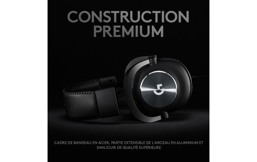 Casque gaming sans fil Logitech Pro X, Noir