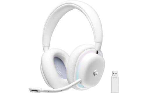Casque gaming sans fil Logitech G735, Blanc - Bluetooth