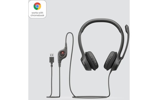Micro-casque Logitech H390, Noir - USB